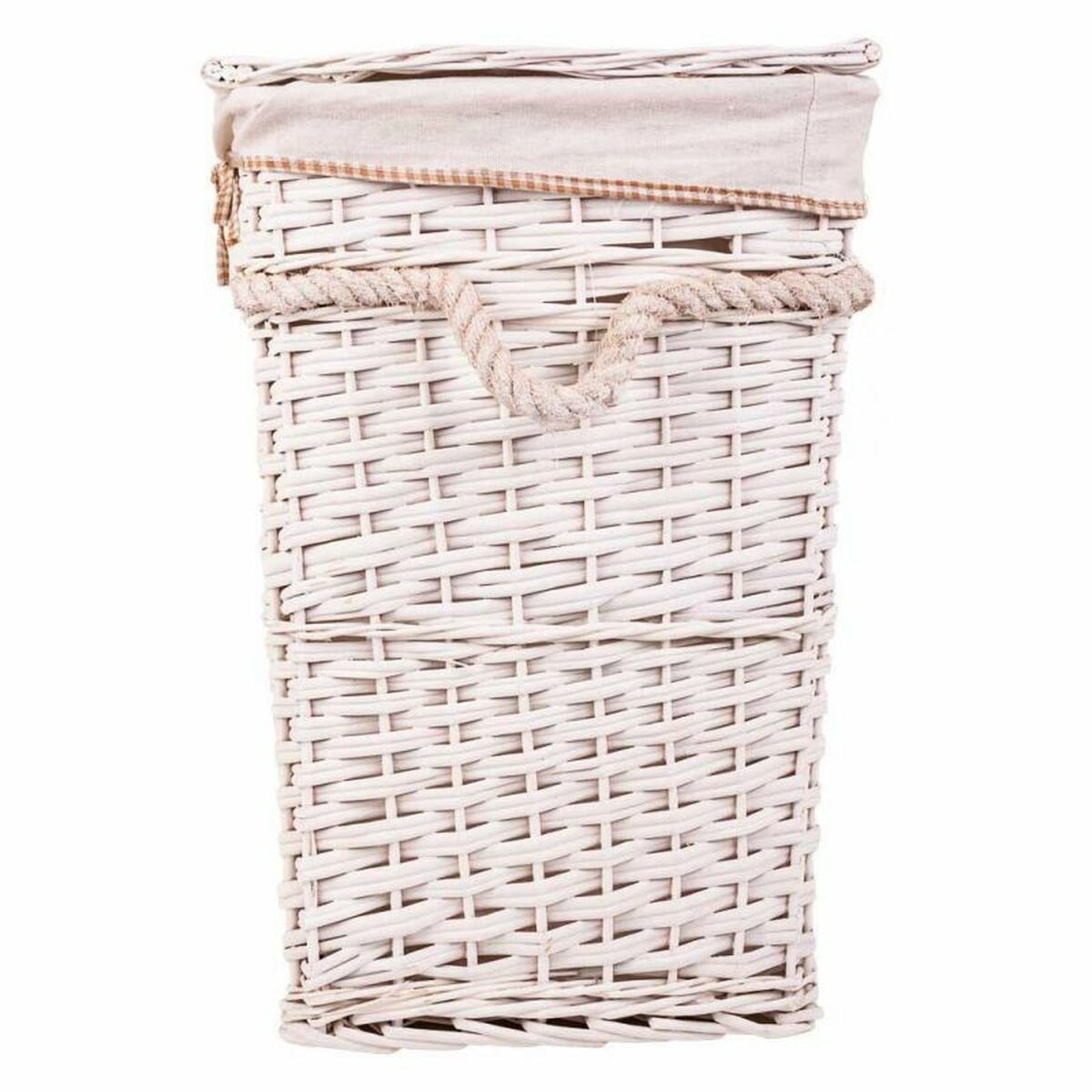 Cesto para la Ropa Alexandra House Living Blanco Mimbre Madera de sauce 41 x 63 x 55 cm 30 x 22 x 24 cm 3 Piezas