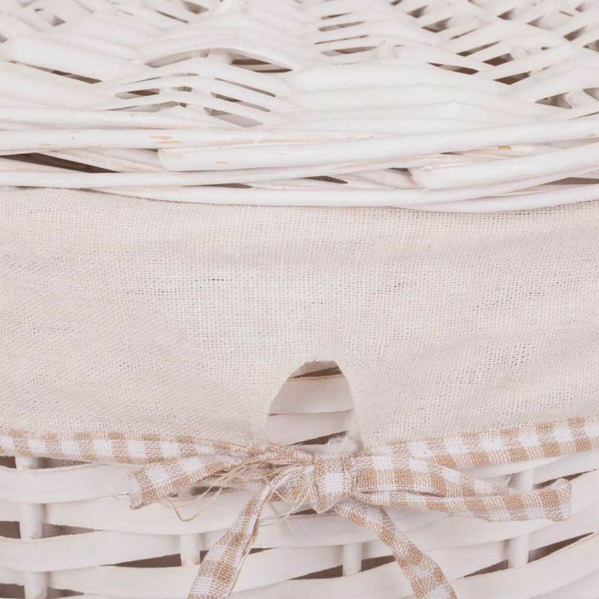 Cesto para la Ropa Alexandra House Living Blanco Mimbre Madera de sauce 44 x 58 x 44 cm 29 x 19 x 29 cm 3 Piezas