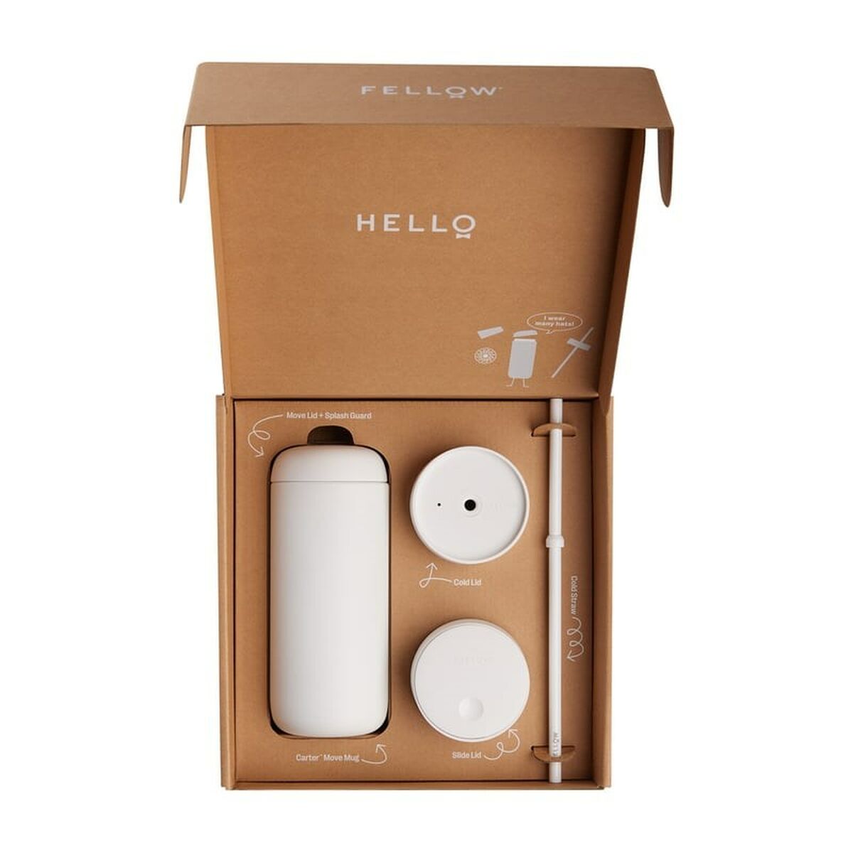 Termo Fellow CBOX-MW Blanco Acero Inoxidable Cerámico 473 ml