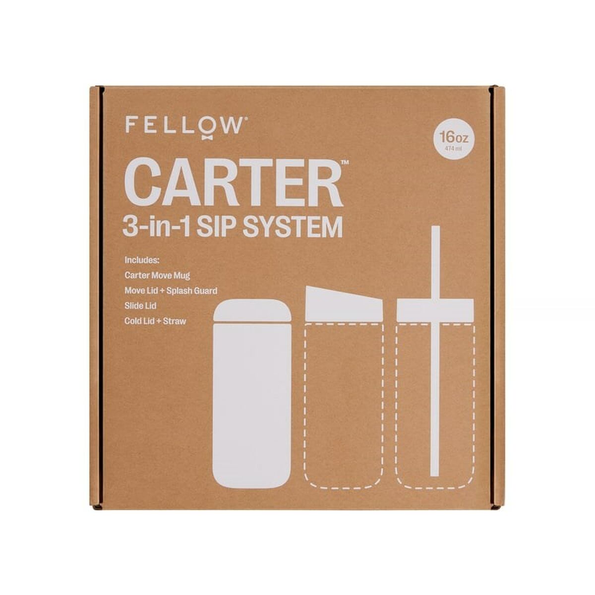 Termo Fellow CBOX-MW Blanco Acero Inoxidable Cerámico 473 ml