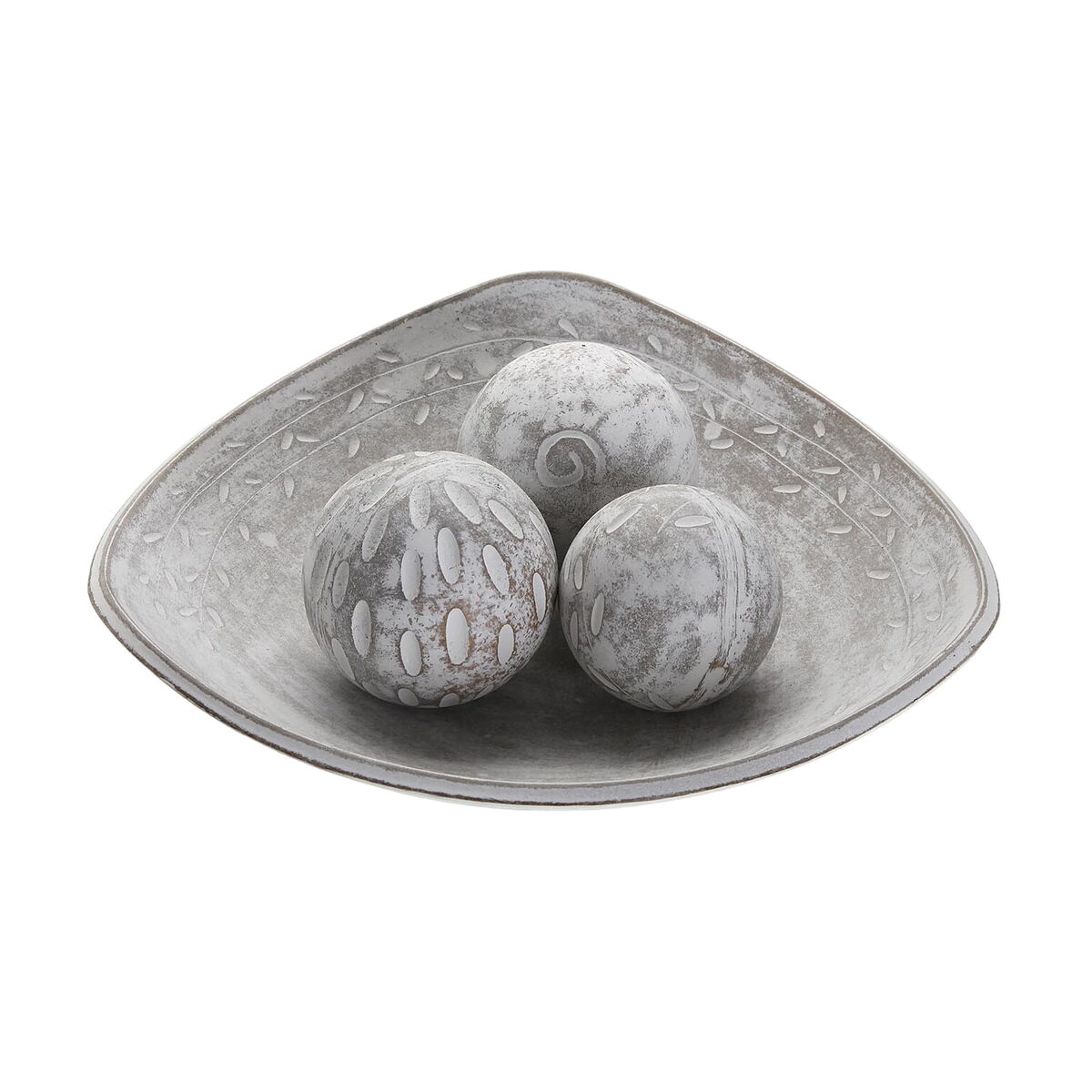 Centro de Mesa Versa Blanco Madera MDF 31,5 x 9 x 31,5 cm