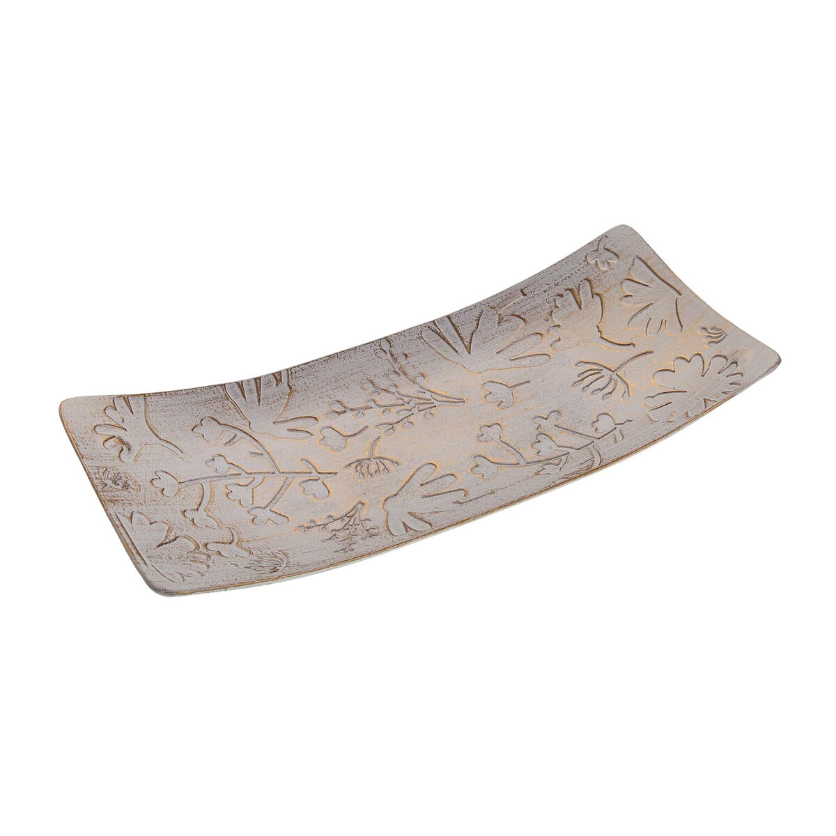 Centro de Mesa Versa Dorado Madera MDF 16 x 4,5 x 38,5 cm Flores