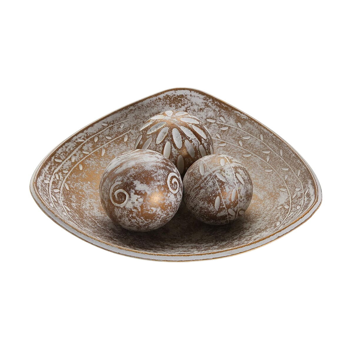 Centro de Mesa Versa Marrón Madera MDF 31,5 x 9 x 31,5 cm