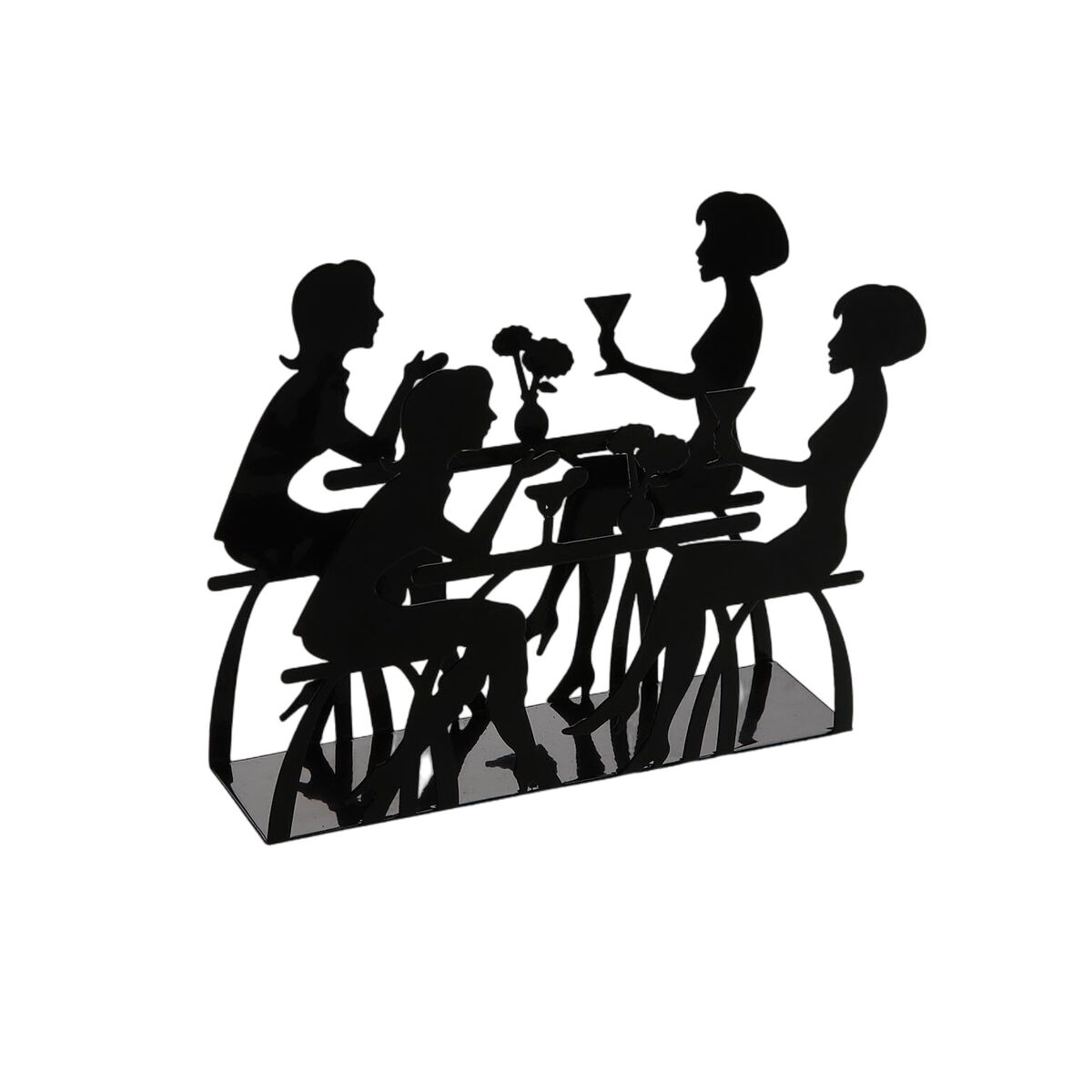 Servilletero Versa Metal Cerámica Acero Hierro 4,5 x 12 x 16 cm