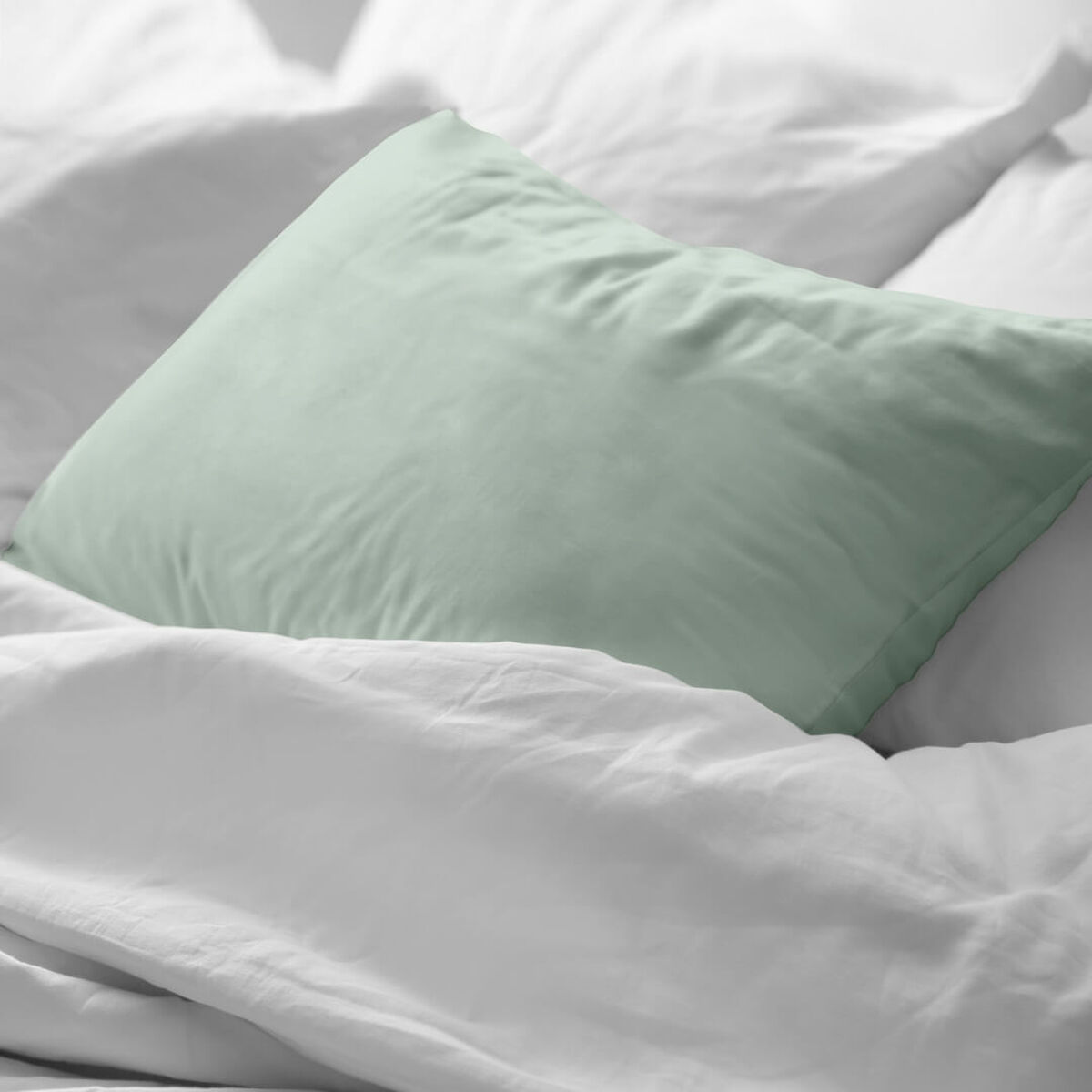 Funda de almohada Kids&Cotton Kanu Menta 30 x 50 cm