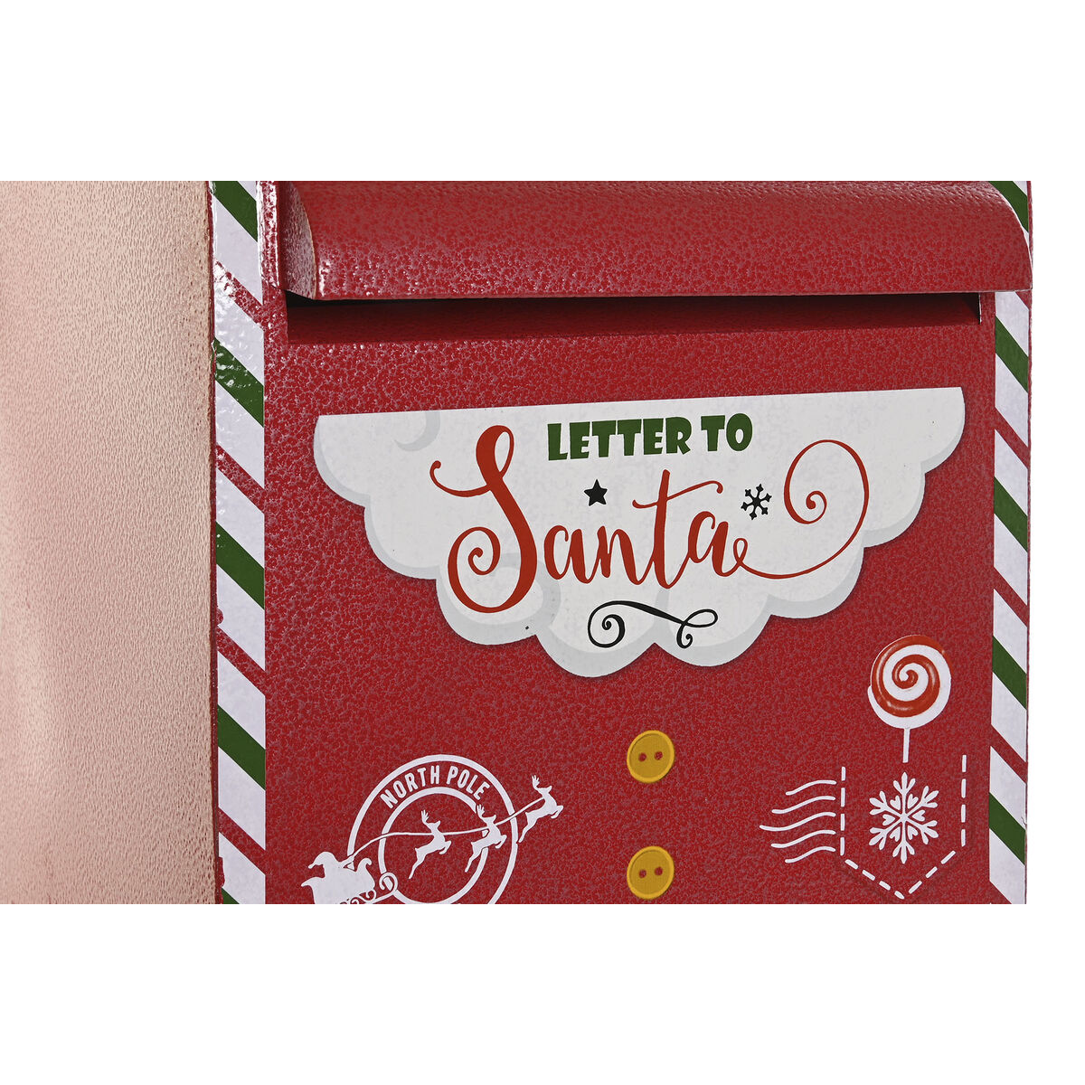 Adorno Navideño DKD Home Decor Amarillo Blanco Negro Rojo Buzón 28,5 x 26,5 x 52 cm