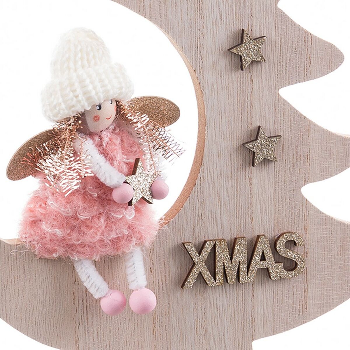 Figura Decorativa Rosa Natural 17,5 X 5 X 24,5 CM