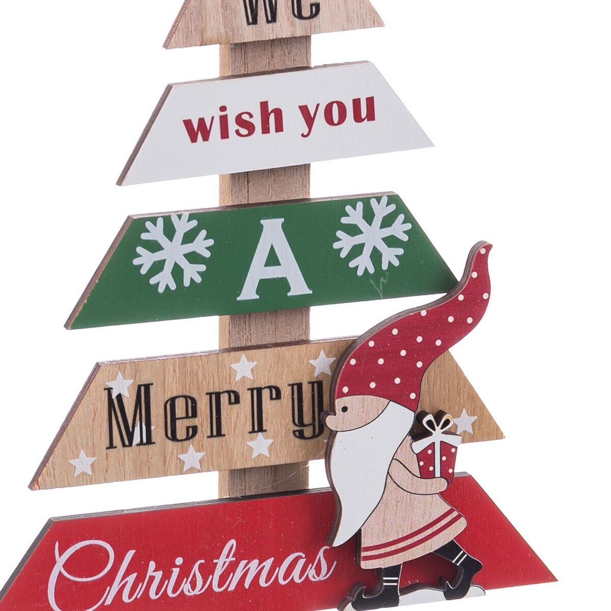 Árbol de Navidad Multicolor Madera 14 X 4,5 X 26 CM