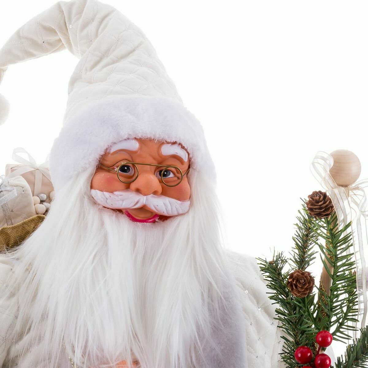 Papá Noel Blanco 47 X 30 X 122 CM