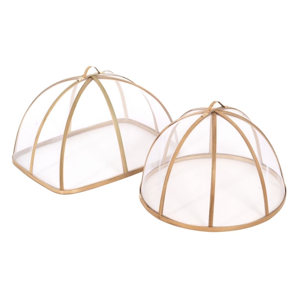 Cubreplatos Poliéster Bambú 35 x 27 x 22 cm