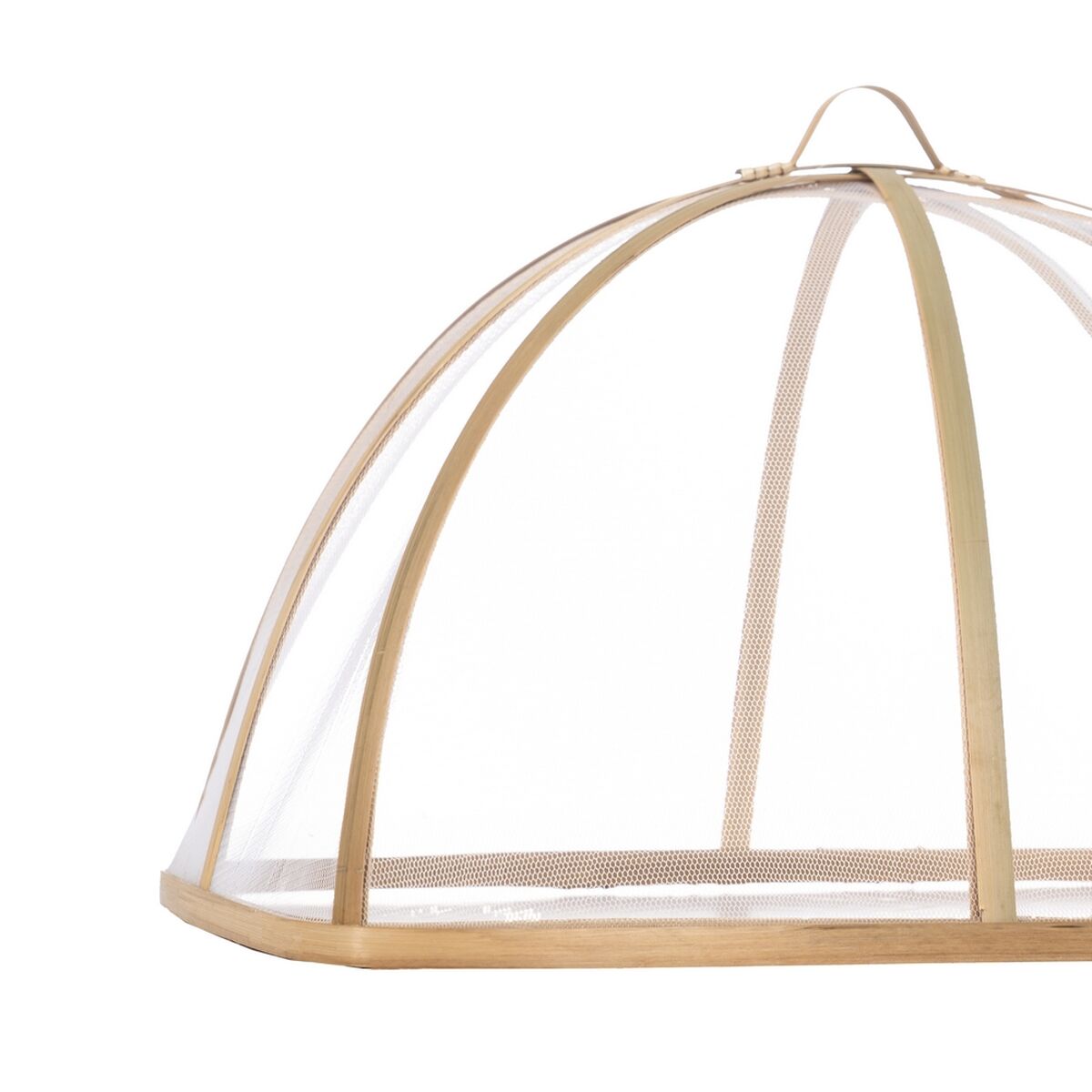 Cubreplatos Poliéster Bambú 35 x 27 x 22 cm