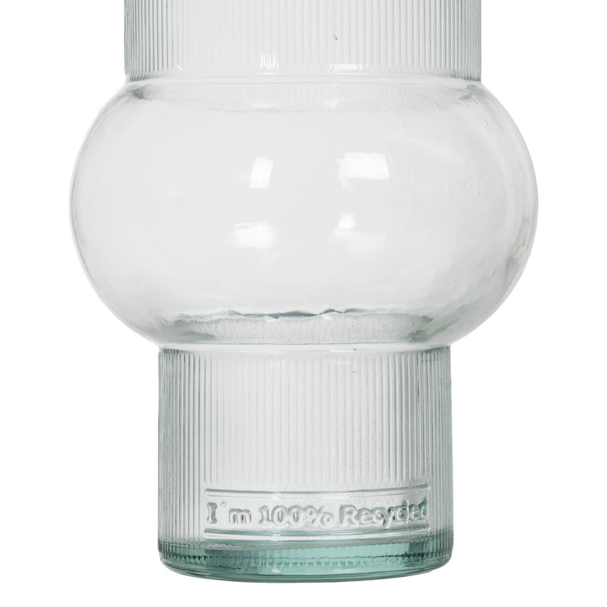 Florero vidrio reciclado 11 x 11 x 17 cm