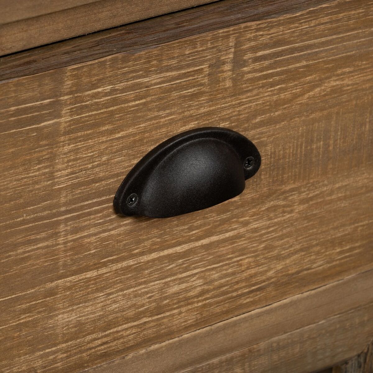 Vitrina con Doble Puerta de Cristal Natural Cristal Madera de abeto 64 x 37 x 92,5 cm