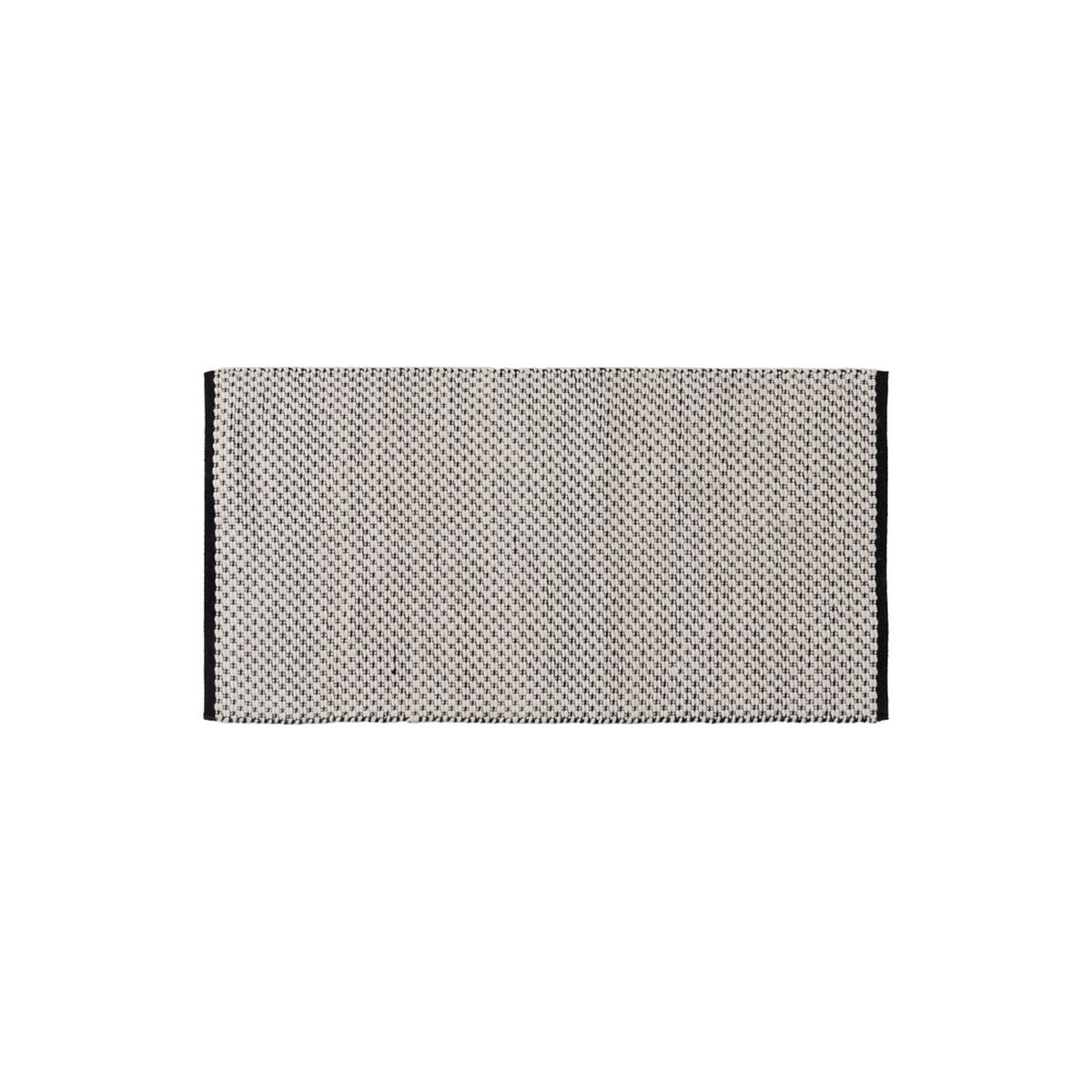 Alfombra Blanco Negro 80 x 150 x 1 cm