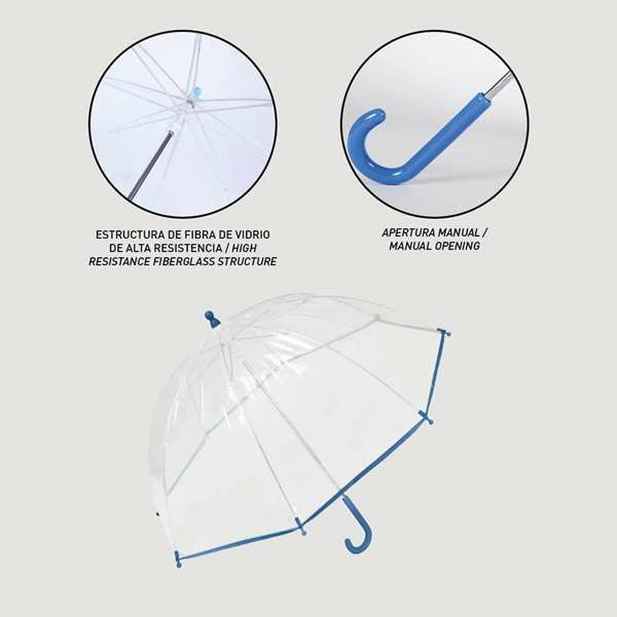 Paraguas Burbuja Minnie Mouse 2400-0512 Rojo 100 % POE 45 cm